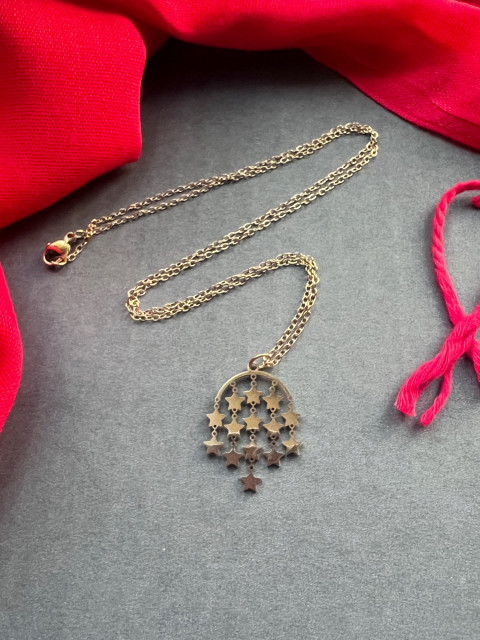 Řetízek s hvězdičkovým přívěskem přívěsek vánoce hvězdy nerez hvězdičky steel 