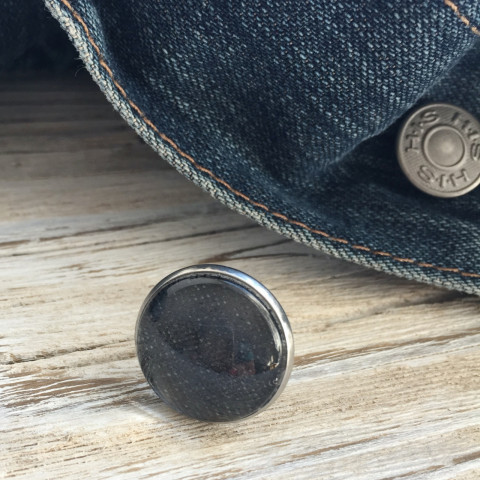 Jeans prstýnek - S. Steel nerez riflovina jeans džínovina rifle steel 