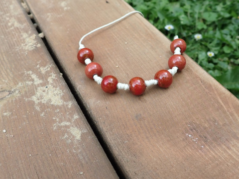 Uzlíkový náhrdelník keramický něžný hypoalergenní náhrdelník přírodní 