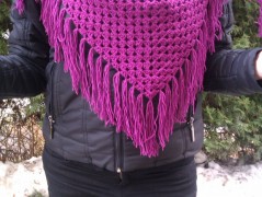 Morušový - háčkovaný šátek