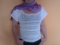Morušový - háčkovaný šátek