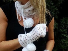 Morušový - háčkovaný šátek