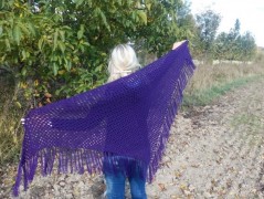 Morušový - háčkovaný šátek