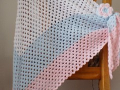 Morušový - háčkovaný šátek