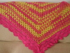 Morušový - háčkovaný šátek