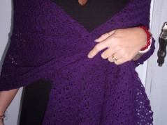 Morušový - háčkovaný šátek