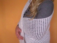 Morušový - háčkovaný šátek