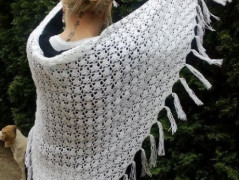 Morušový - háčkovaný šátek