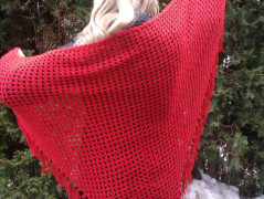 Morušový - háčkovaný šátek