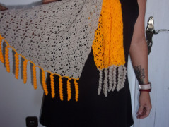 Morušový - háčkovaný šátek