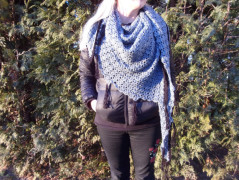 Morušový - háčkovaný šátek