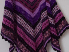 Morušový - háčkovaný šátek