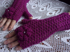 Morušový - háčkovaný šátek