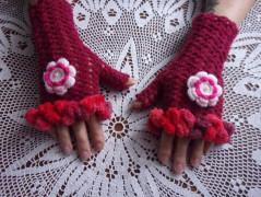 Morušový - háčkovaný šátek