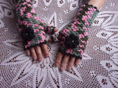 Morušový - háčkovaný šátek