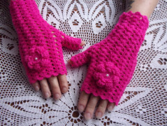 Morušový - háčkovaný šátek