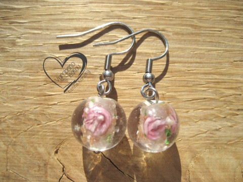 RŮŽOVÉ VINUTKY - VINUTÉ PERLE náušnice vinutky perly vinuté perle 