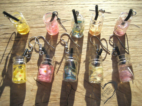 NÁUŠNICE - SKLENIČKY - LIMČA veselé hravé sranda náušnice pas 