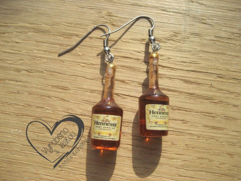 Vtipné alkohol náušnice - koňak vtipné sranda náušnice pas 