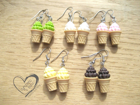 NÁUŠNICE - TOČENÁ ZMRZLINA veselé hravé sranda náušnice 