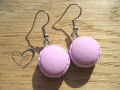 Náušnice - fialové makronky