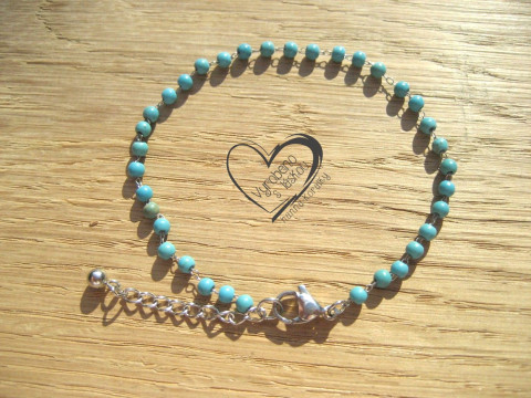 NÁRAMEK NEREZ OCEL S TYRKENITEM I. náramek pro alergiky minimalistický 