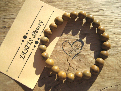 Náramek Jaspis dřevitý 8mm náramek minerál minerální pro alergiky 