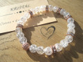 Náramek Křišťál kulička rose gold