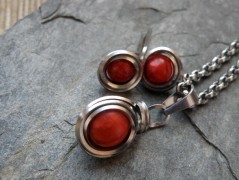 Nerezový přívěšek s larimarem