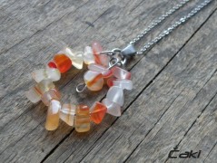 Nerezový přívěšek s larimarem