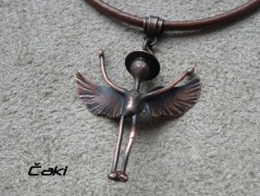 Nerezový přívěšek s larimarem