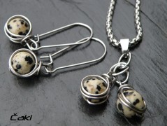 Nerezový přívěšek s larimarem