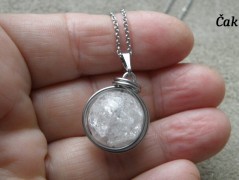 Nerezový přívěšek s larimarem