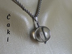 Nerezový přívěšek s larimarem