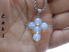 Nerezový přívěšek s larimarem