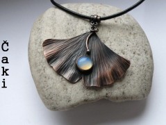 Nerezový přívěšek s larimarem