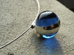 Nerezový přívěšek s larimarem