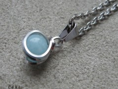 Nerezový přívěšek s larimarem