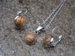 Nerezový přívěšek s larimarem