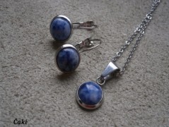 Nerezový přívěšek s larimarem