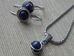 Nerezový přívěšek s larimarem