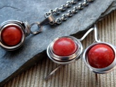 Nerezový přívěšek s larimarem