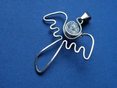 Nerezový přívěšek s larimarem