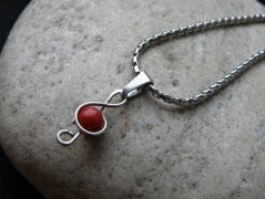 Nerezový přívěšek s larimarem