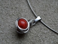 Nerezový přívěšek s larimarem