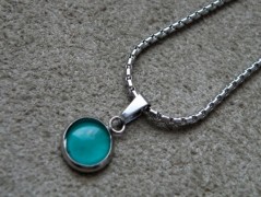 Nerezový přívěšek s larimarem