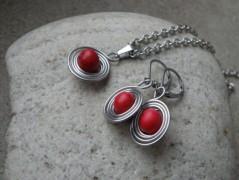 Nerezový přívěšek s larimarem