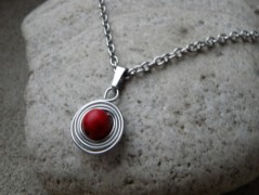 Nerezový přívěšek s larimarem