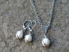 Nerezový přívěšek s larimarem