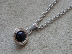 Nerezový přívěšek s larimarem